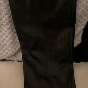 Black Faux Leather Pants express